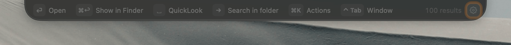 search bar gear