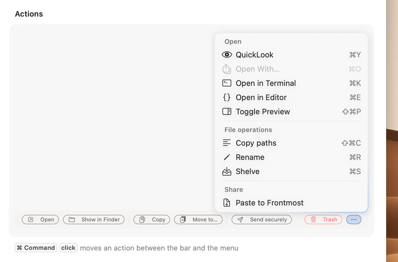 action bar editor