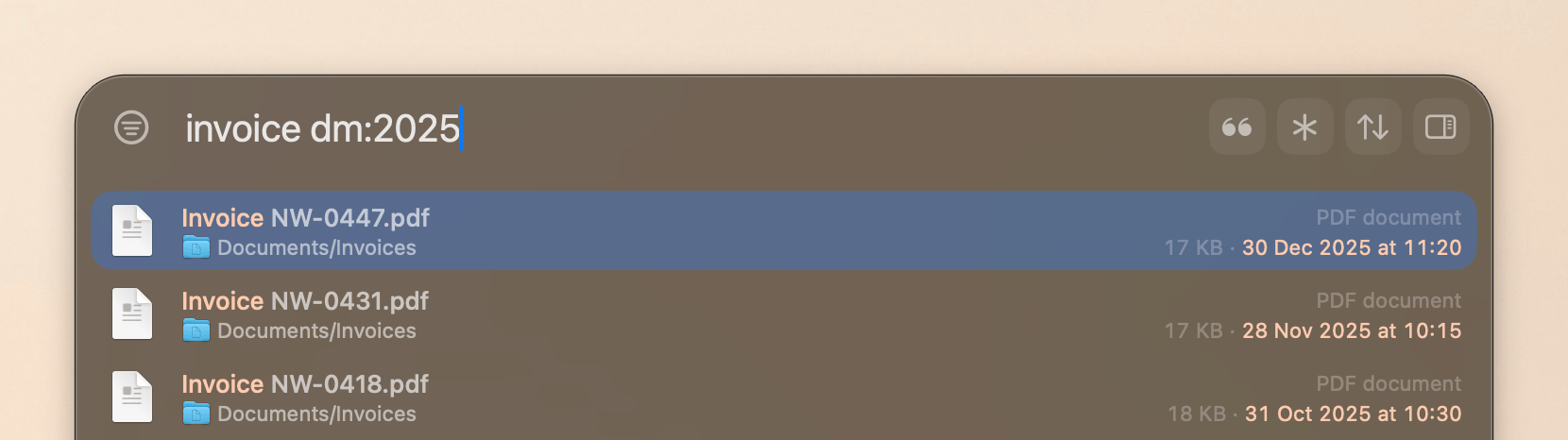 date filters