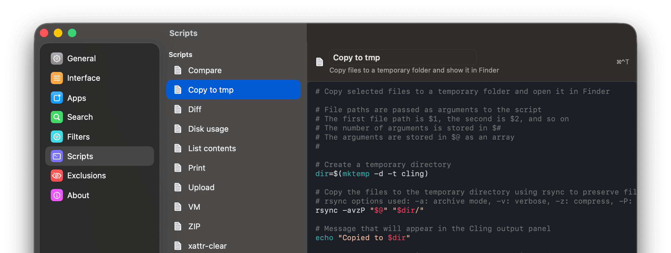 script editor